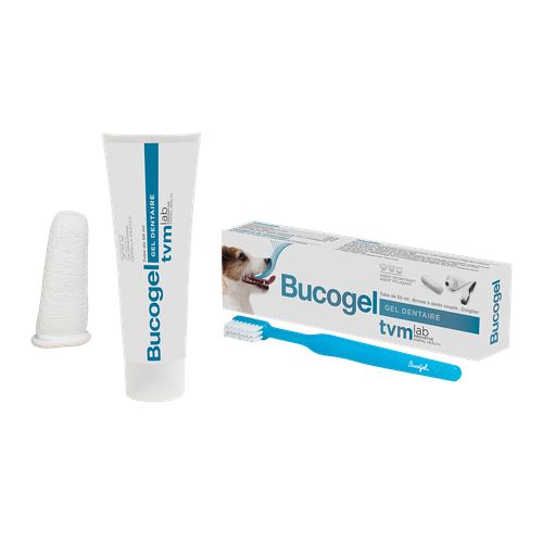 TVM Bucogel Tube de 50 ml avec brosse à dents souple et doigtier - MyStetho Veterinary